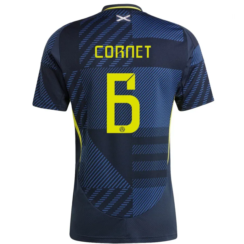Danxen Herren Schottland Chelsea Cornet #6 Dunkelblau Heimtrikot Trikot 24-26 T-Shirt