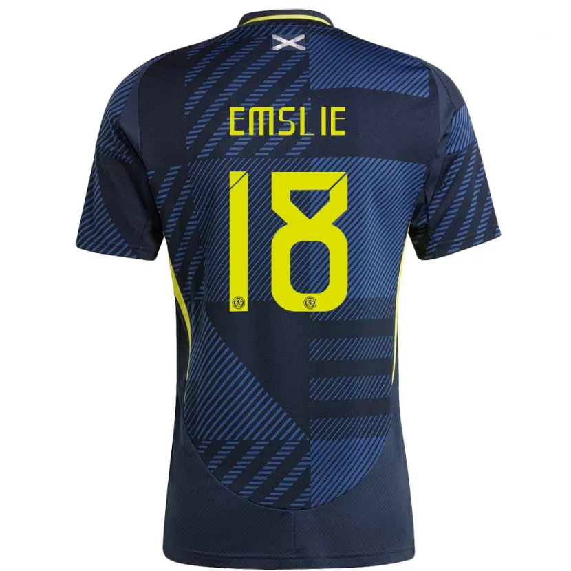 Danxen Herren Schottland Claire Emslie #18 Dunkelblau Heimtrikot Trikot 24-26 T-Shirt