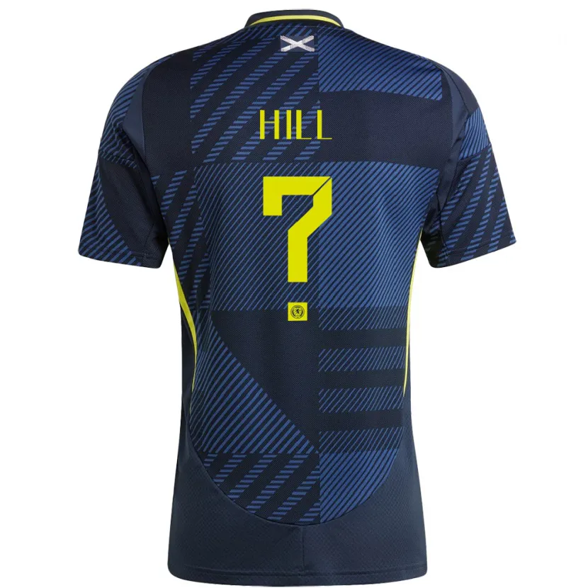 Danxen Herren Schottland Kathryn Hill #0 Dunkelblau Heimtrikot Trikot 24-26 T-Shirt