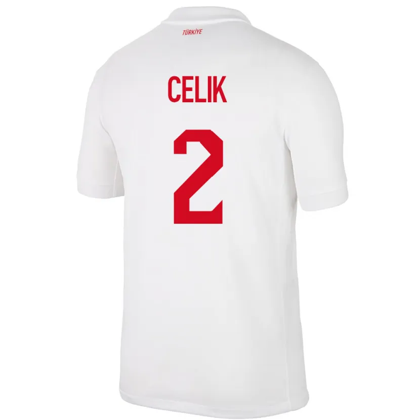 Danxen Herren Türkei Zeki Çelik #2 Weiß Heimtrikot Trikot 24-26 T-Shirt