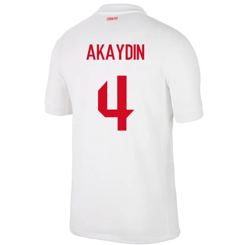 Danxen Herren Türkei Samet Akaydin #4 Weiß Heimtrikot Trikot 24-26 T-Shirt