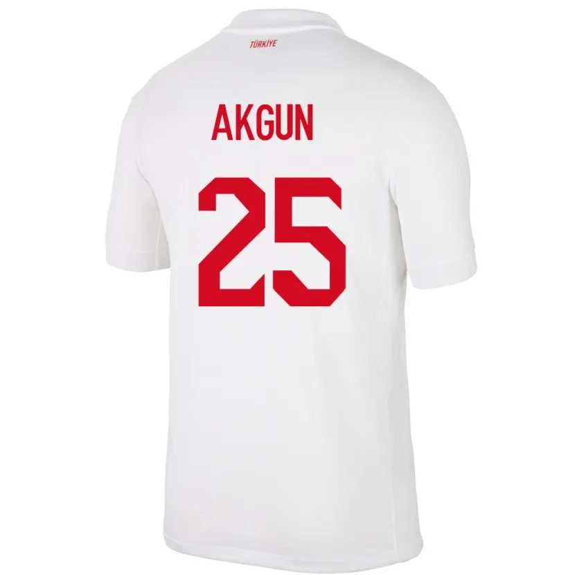 Danxen Herren Türkei Yunus Akgün #25 Weiß Heimtrikot Trikot 24-26 T-Shirt
