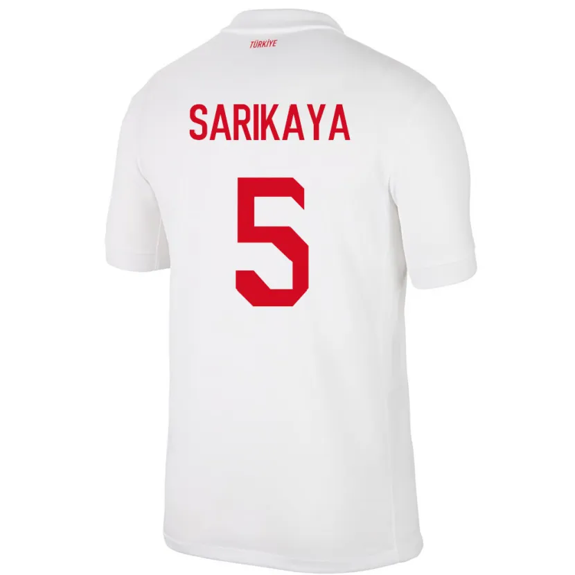 Danxen Herren Türkei Efe Sarıkaya #5 Weiß Heimtrikot Trikot 24-26 T-Shirt