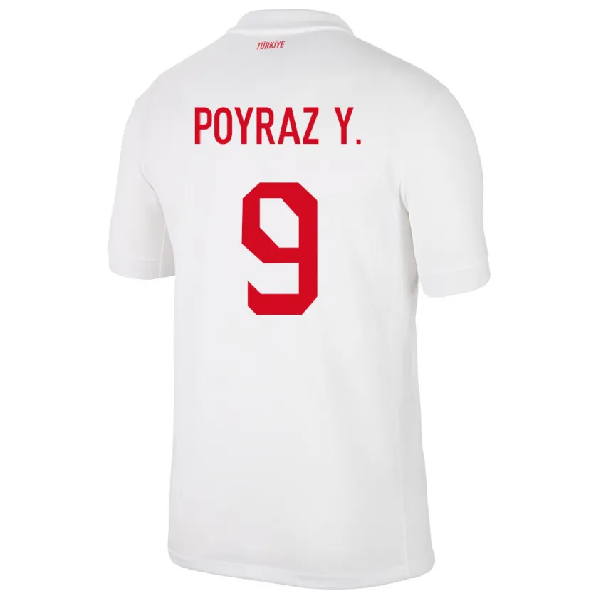 Danxen Herren Türkei Poyraz Yıldırım #9 Weiß Heimtrikot Trikot 24-26 T-Shirt