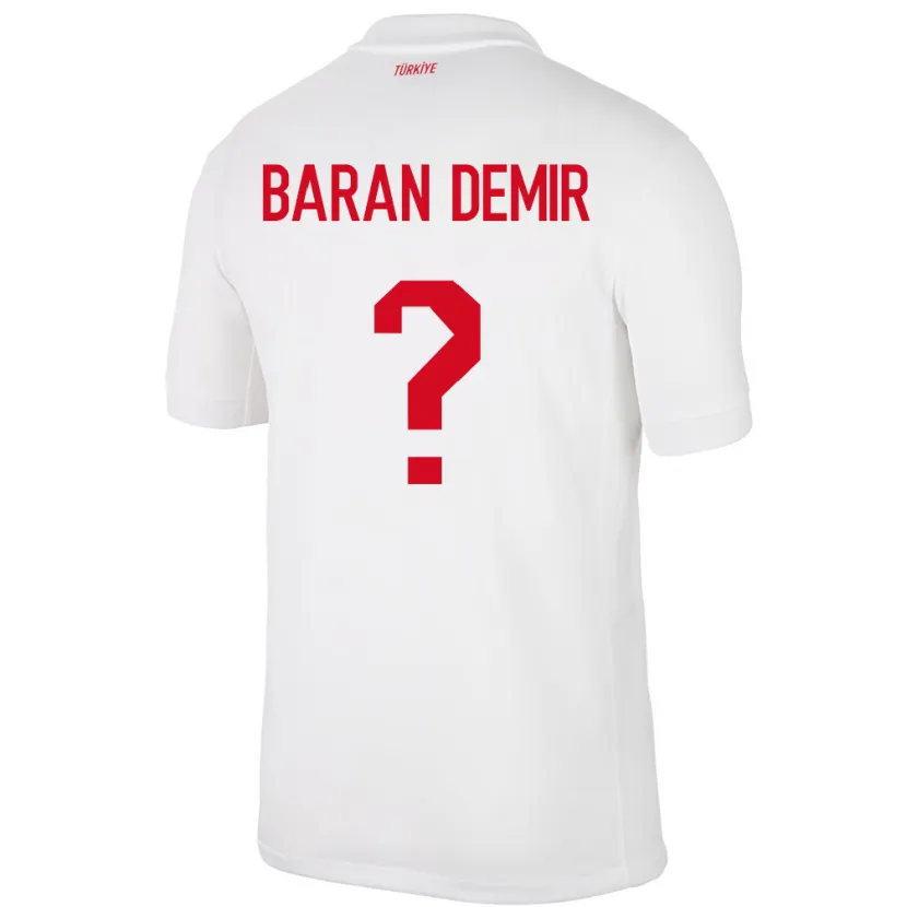 Danxen Herren Türkei Tuna Baran Demir #0 Weiß Heimtrikot Trikot 24-26 T-Shirt