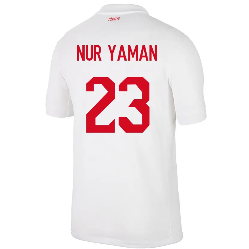Danxen Herren Türkei Gamze Nur Yaman #23 Weiß Heimtrikot Trikot 24-26 T-Shirt