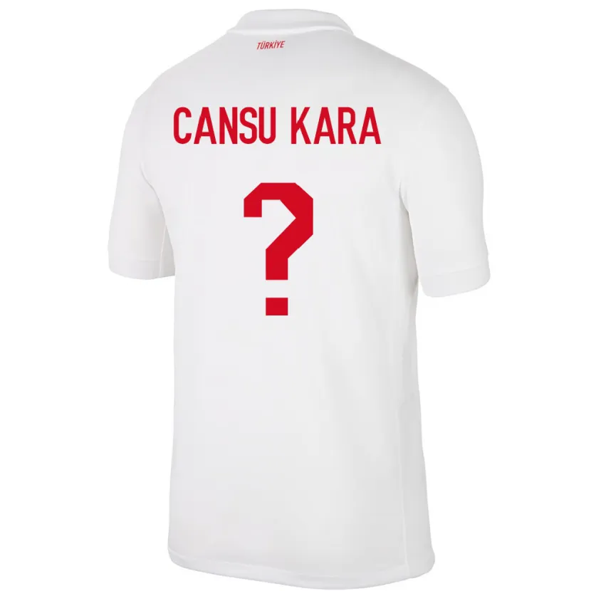 Danxen Herren Türkei İlayda Cansu Kara #0 Weiß Heimtrikot Trikot 24-26 T-Shirt