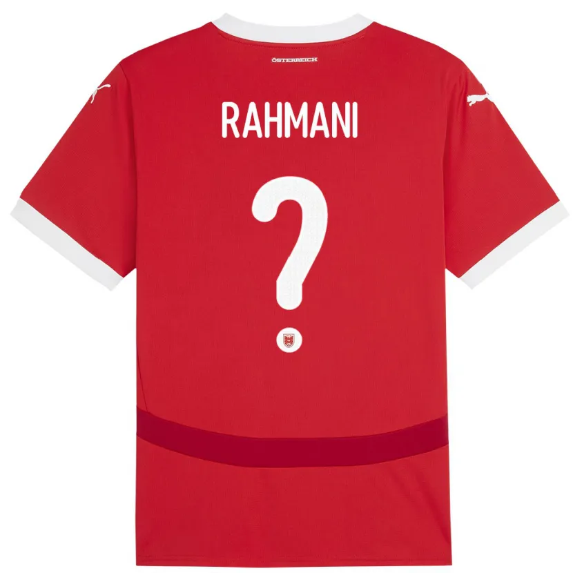 Danxen Herren Österreich Edvin Rahmani #0 Rot Heimtrikot Trikot 24-26 T-Shirt