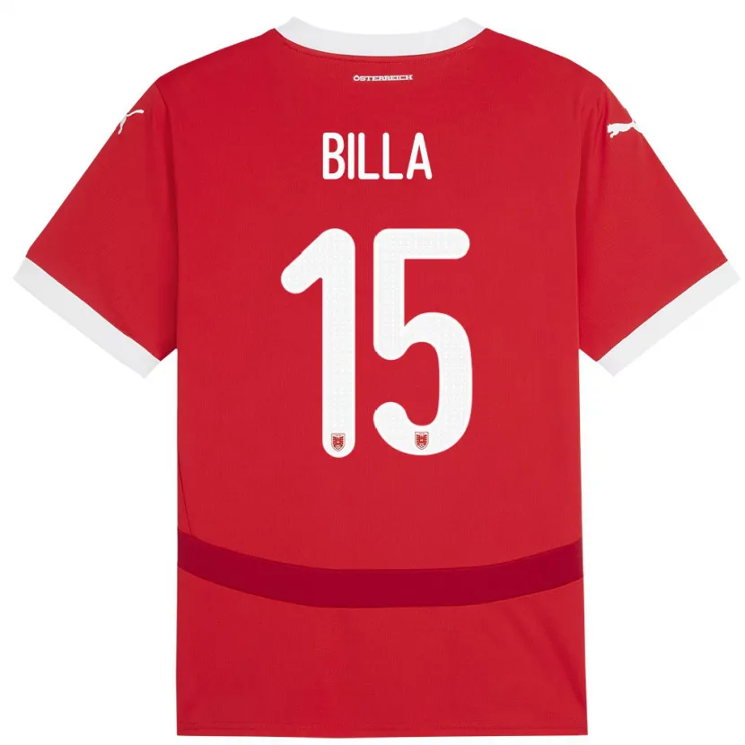 Danxen Herren Österreich Nicole Billa #15 Rot Heimtrikot Trikot 24-26 T-Shirt