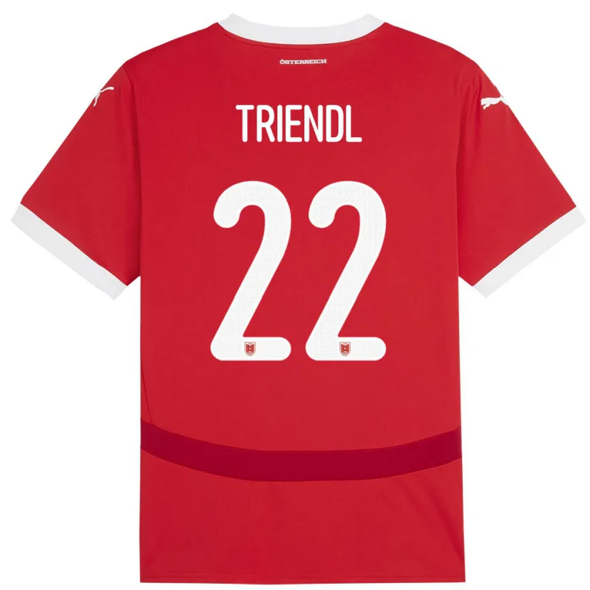 Danxen Herren Österreich Lena Triendl #22 Rot Heimtrikot Trikot 24-26 T-Shirt