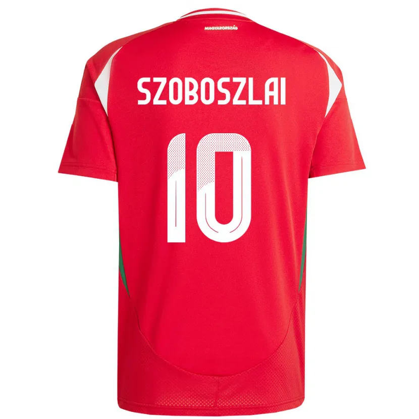Danxen Herren Ungarn Dominik Szoboszlai #10 Rot Heimtrikot Trikot 24-26 T-Shirt