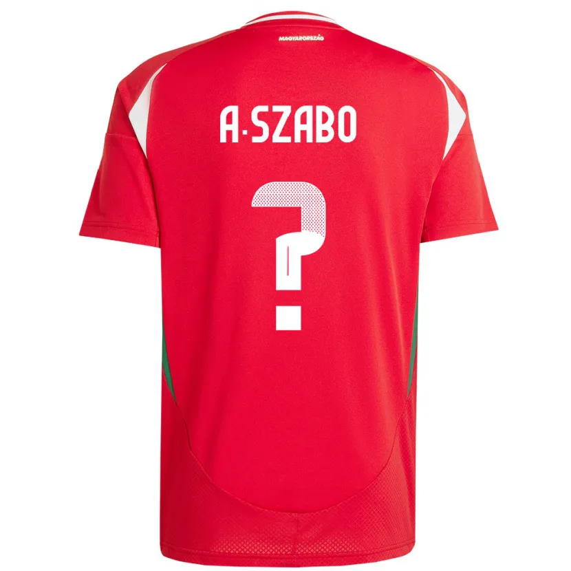 Danxen Herren Ungarn Alex Szabó #0 Rot Heimtrikot Trikot 24-26 T-Shirt