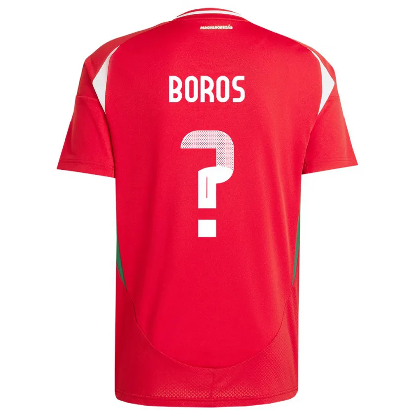 Danxen Herren Ungarn Zsombor Boros #0 Rot Heimtrikot Trikot 24-26 T-Shirt
