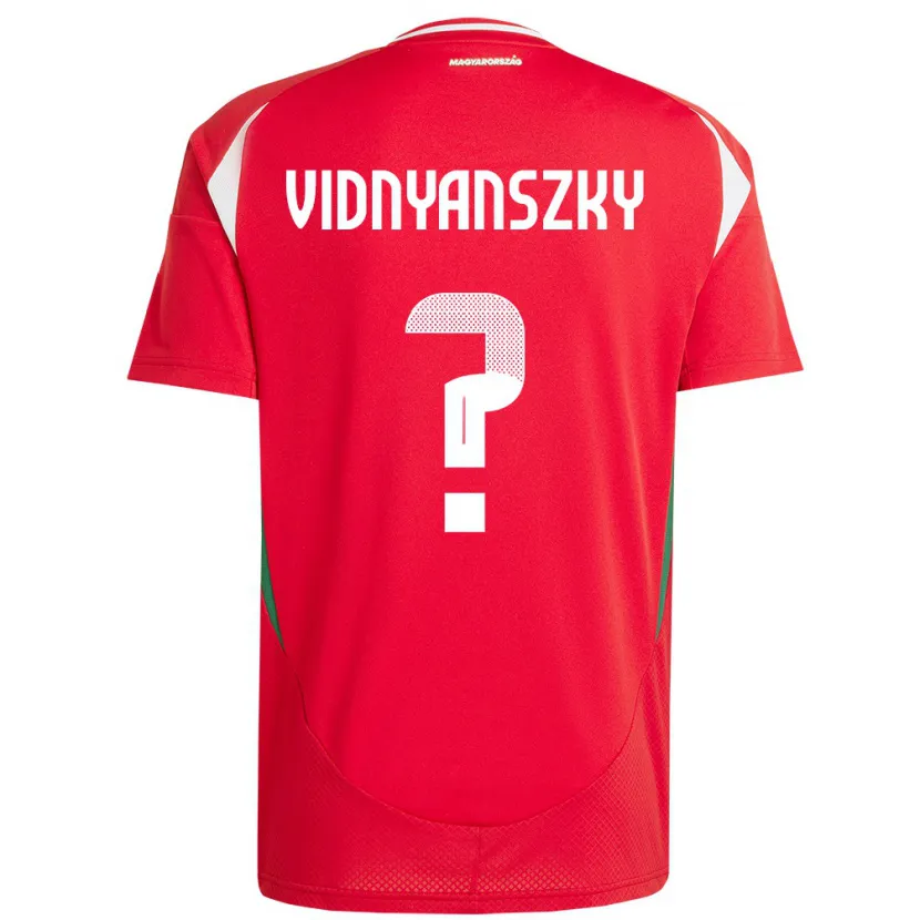 Danxen Herren Ungarn Mátyás Vidnyánszky #0 Rot Heimtrikot Trikot 24-26 T-Shirt