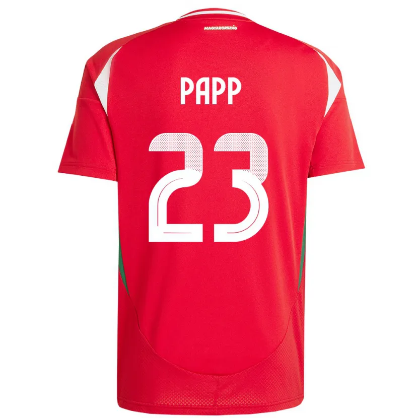Danxen Herren Ungarn Luca Papp #23 Rot Heimtrikot Trikot 24-26 T-Shirt