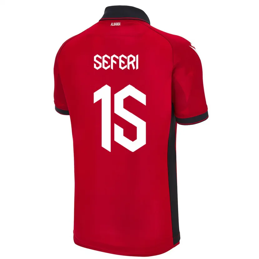 Danxen Herren Albanien Taulant Seferi #15 Rot Heimtrikot Trikot 24-26 T-Shirt