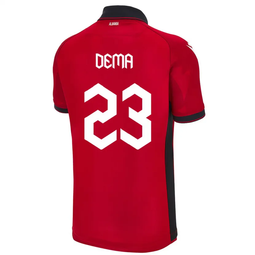 Danxen Herren Albanien Endri Dema #23 Rot Heimtrikot Trikot 24-26 T-Shirt