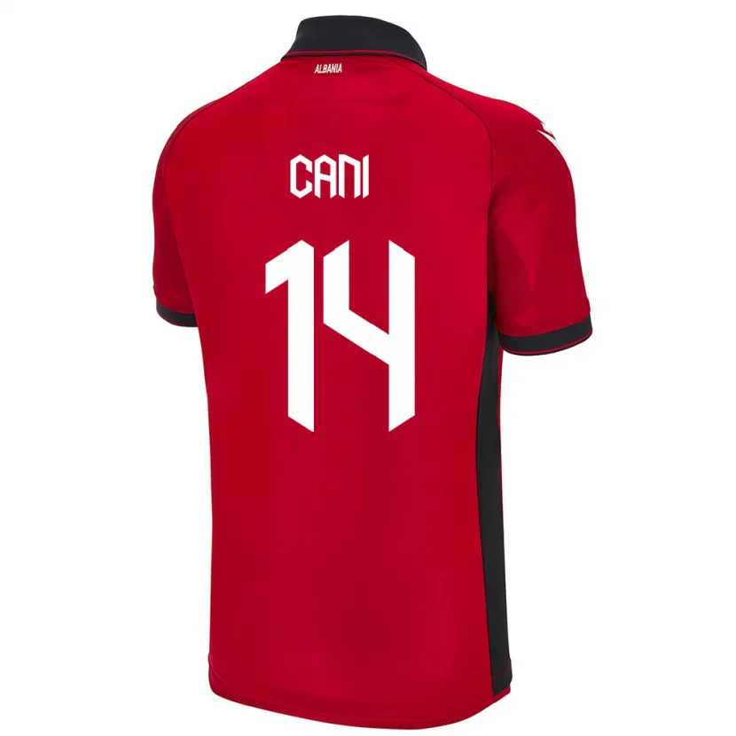Danxen Herren Albanien Gabrian Cani #14 Rot Heimtrikot Trikot 24-26 T-Shirt