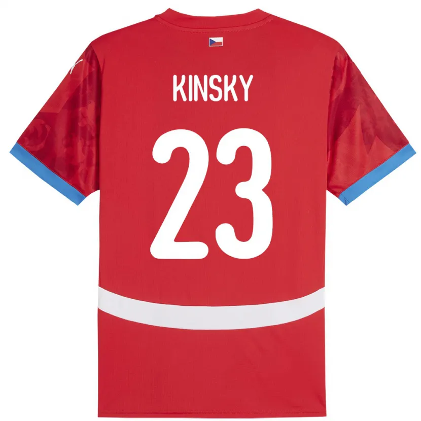 Danxen Herren Tschechien Antonin Kinsky #23 Rot Heimtrikot Trikot 24-26 T-Shirt