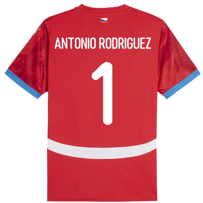 Danxen Herren Tschechien Pedro Antonio Rodriguez #1 Rot Heimtrikot Trikot 24-26 T-Shirt