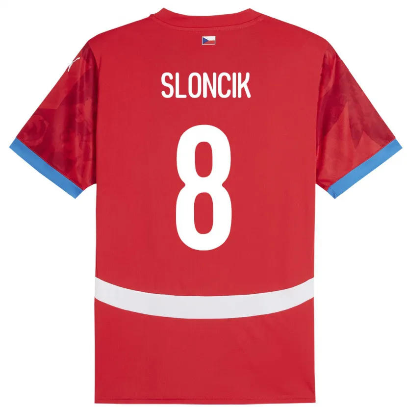 Danxen Herren Tschechien Simon Sloncik #8 Rot Heimtrikot Trikot 24-26 T-Shirt