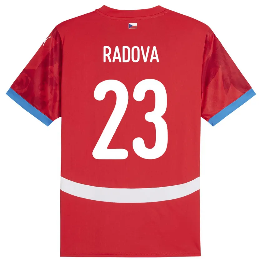 Danxen Herren Tschechien Michaela Radová #23 Rot Heimtrikot Trikot 24-26 T-Shirt