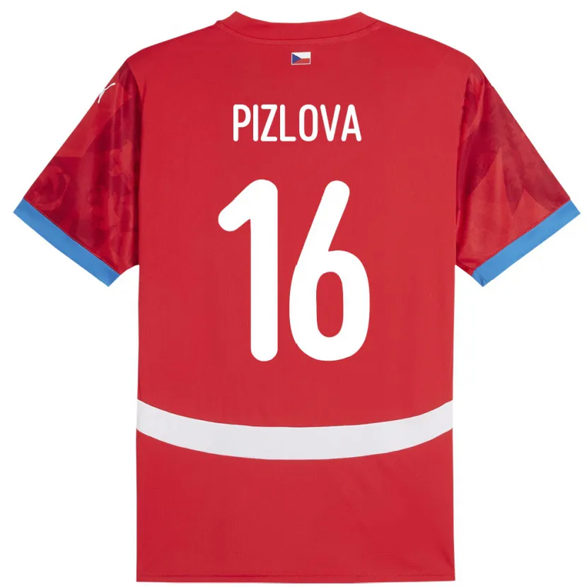 Danxen Herren Tschechien Ivana Pižlová #16 Rot Heimtrikot Trikot 24-26 T-Shirt