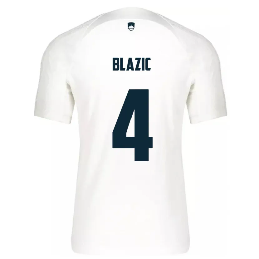 Danxen Herren Slowenien Miha Blazic #4 Weiß Heimtrikot Trikot 24-26 T-Shirt