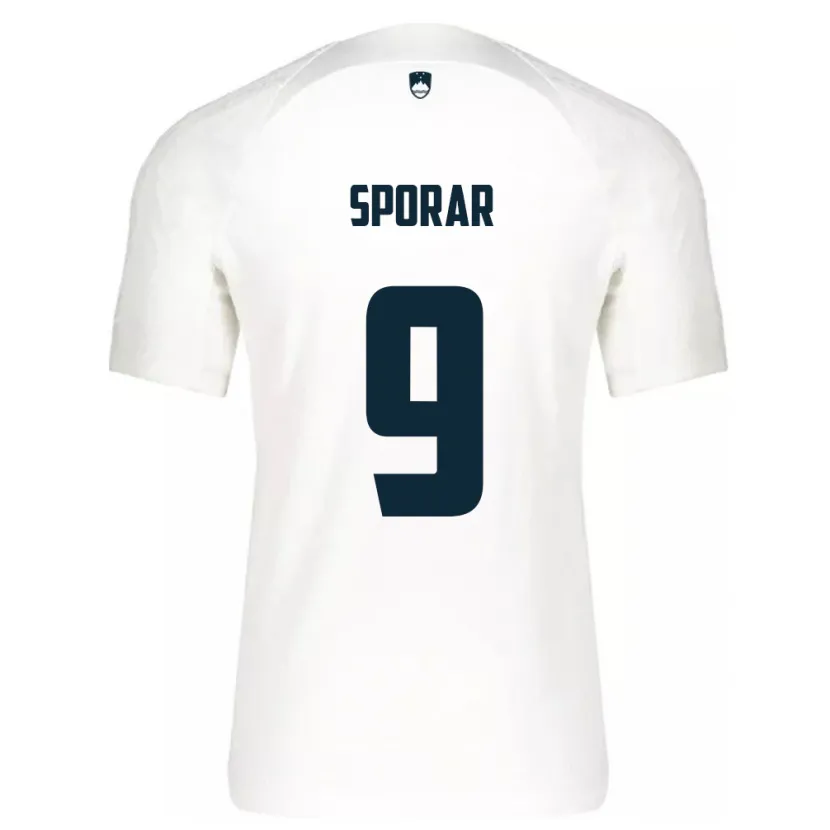 Danxen Herren Slowenien Andraz Sporar #9 Weiß Heimtrikot Trikot 24-26 T-Shirt