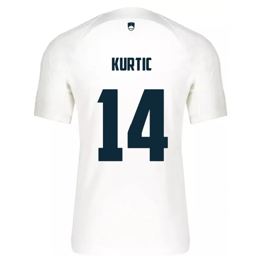 Danxen Herren Slowenien Jasmin Kurtic #14 Weiß Heimtrikot Trikot 24-26 T-Shirt