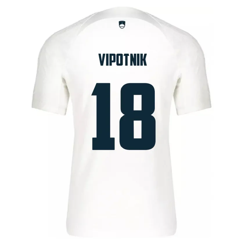 Danxen Herren Slowenien Zan Vipotnik #18 Weiß Heimtrikot Trikot 24-26 T-Shirt