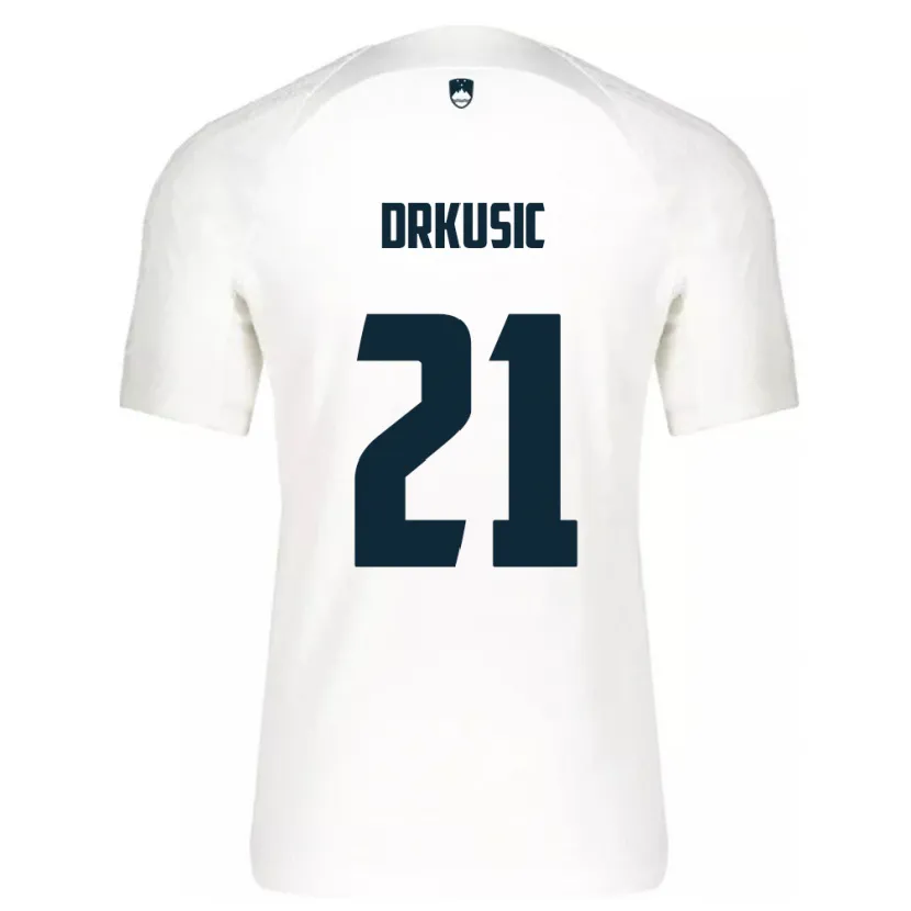 Danxen Herren Slowenien Vanja Drkusic #21 Weiß Heimtrikot Trikot 24-26 T-Shirt
