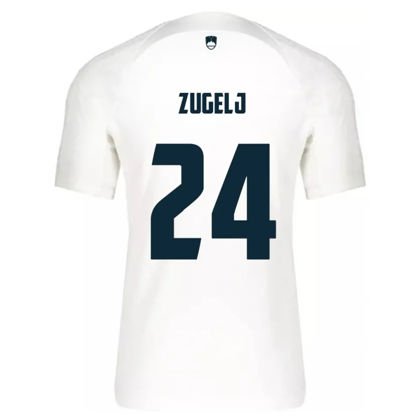Danxen Herren Slowenien Nino Zugelj #24 Weiß Heimtrikot Trikot 24-26 T-Shirt