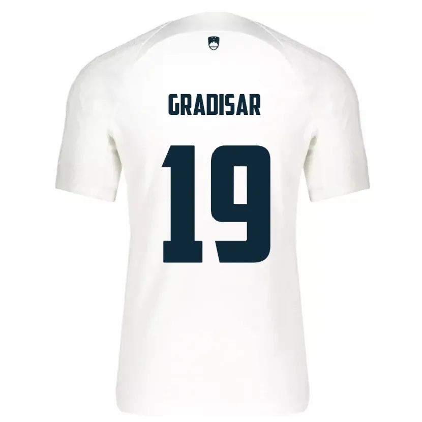 Danxen Herren Slowenien Nejc Gradisar #19 Weiß Heimtrikot Trikot 24-26 T-Shirt