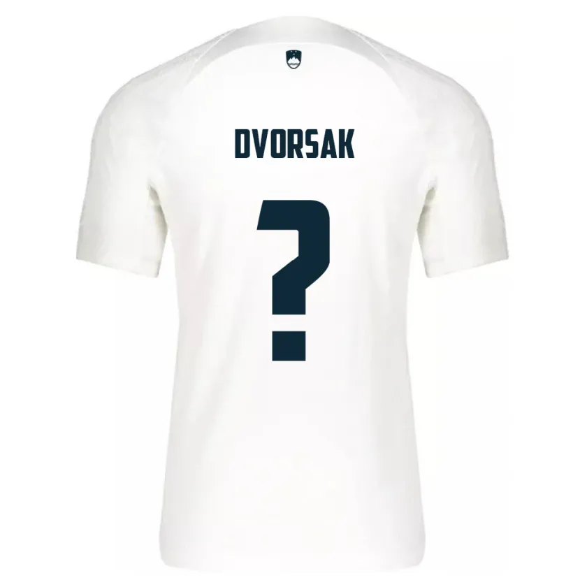 Danxen Herren Slowenien Matej Dvorsak #0 Weiß Heimtrikot Trikot 24-26 T-Shirt