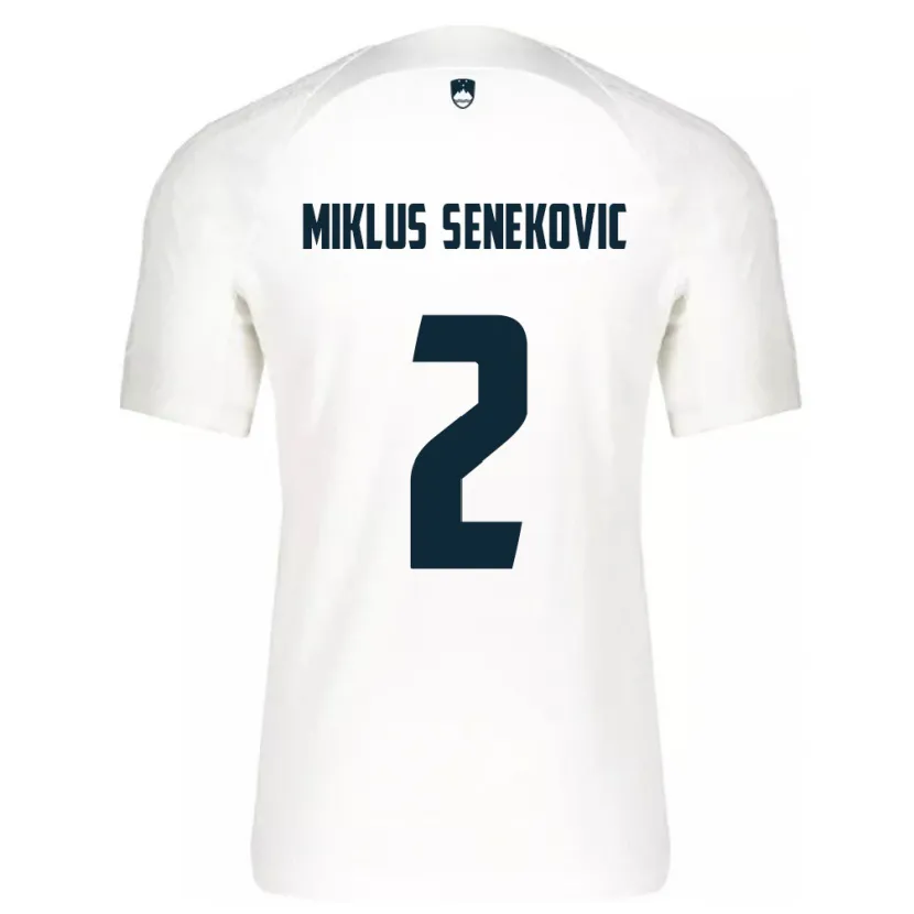 Danxen Herren Slowenien Gal Miklus Senekovic #2 Weiß Heimtrikot Trikot 24-26 T-Shirt