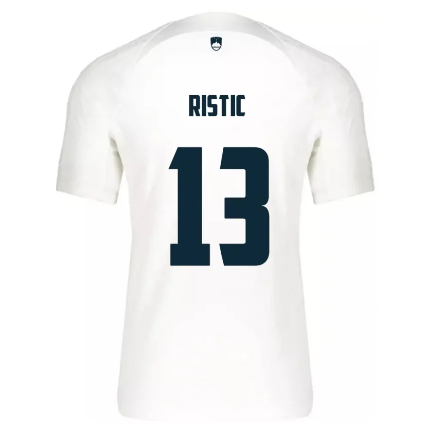Danxen Herren Slowenien Aleks Ristic #13 Weiß Heimtrikot Trikot 24-26 T-Shirt