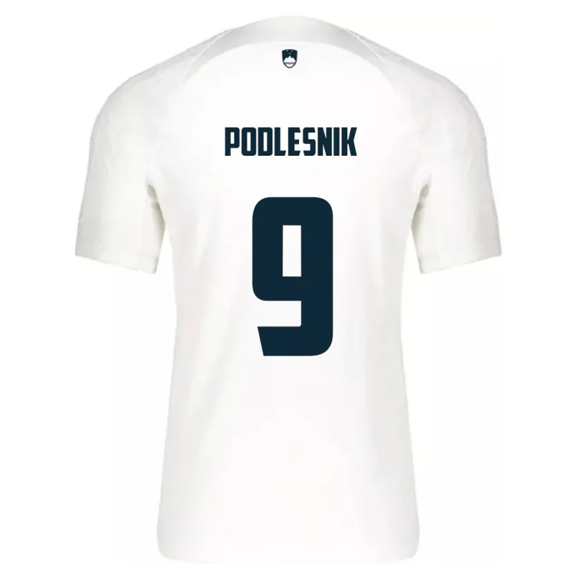 Danxen Herren Slowenien Nik Podlesnik #9 Weiß Heimtrikot Trikot 24-26 T-Shirt