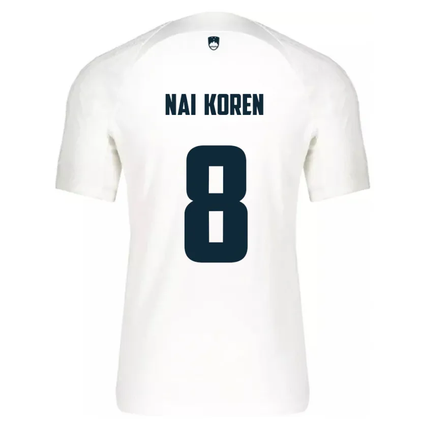 Danxen Herren Slowenien Tian Nai Koren #8 Weiß Heimtrikot Trikot 24-26 T-Shirt