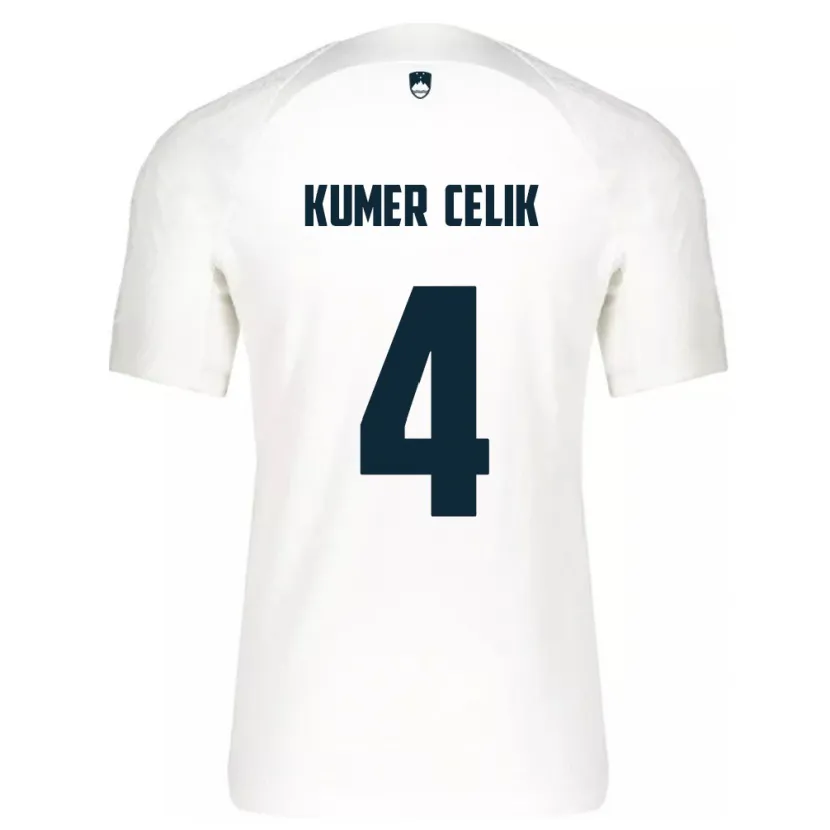 Danxen Herren Slowenien An Kumer Celik #4 Weiß Heimtrikot Trikot 24-26 T-Shirt