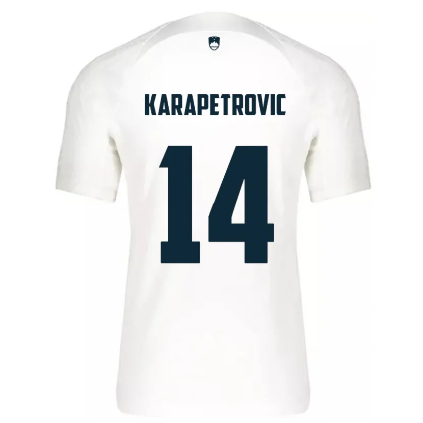 Danxen Herren Slowenien Luka Karapetrovic #14 Weiß Heimtrikot Trikot 24-26 T-Shirt