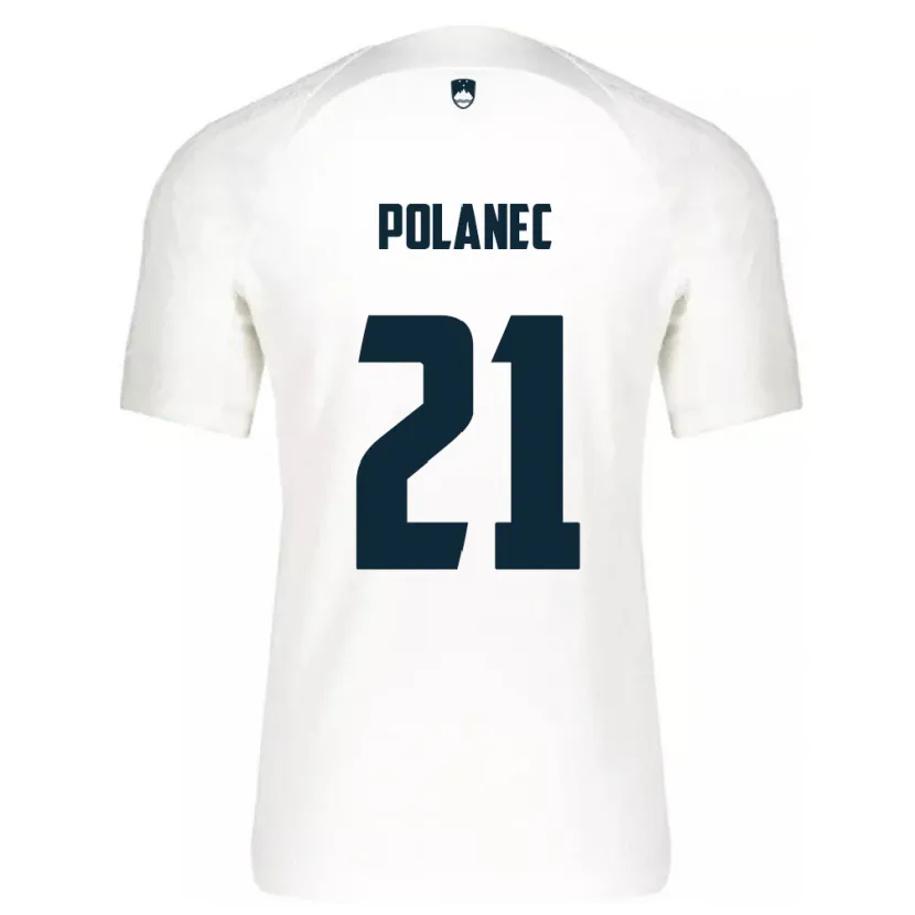 Danxen Herren Slowenien Gaj Polanec #21 Weiß Heimtrikot Trikot 24-26 T-Shirt