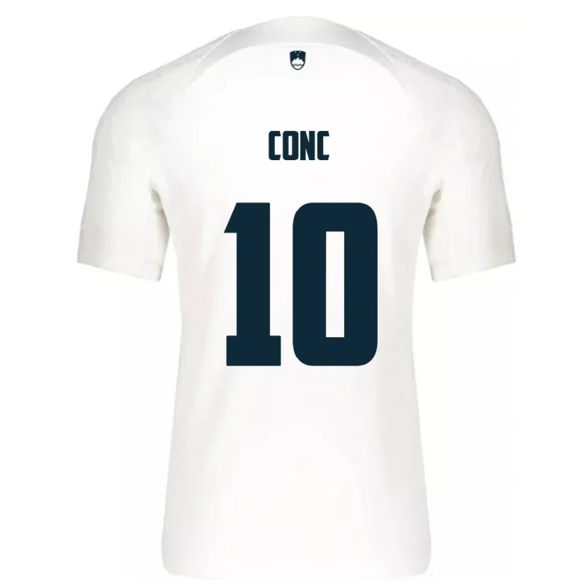 Danxen Herren Slowenien Dominika Čonč #10 Weiß Heimtrikot Trikot 24-26 T-Shirt