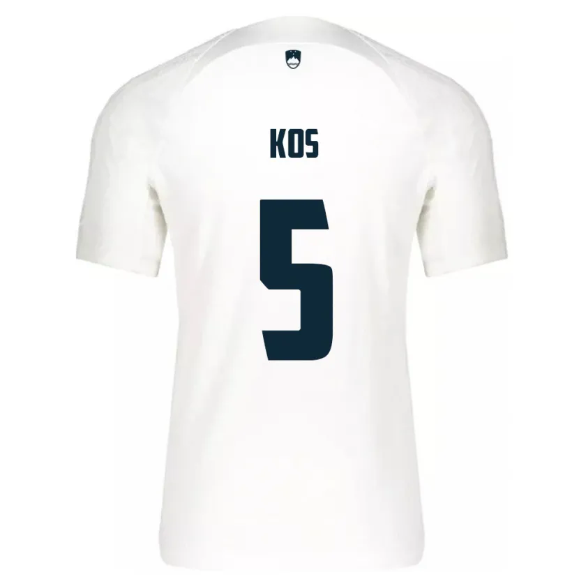 Danxen Herren Slowenien Evelina Kos #5 Weiß Heimtrikot Trikot 24-26 T-Shirt