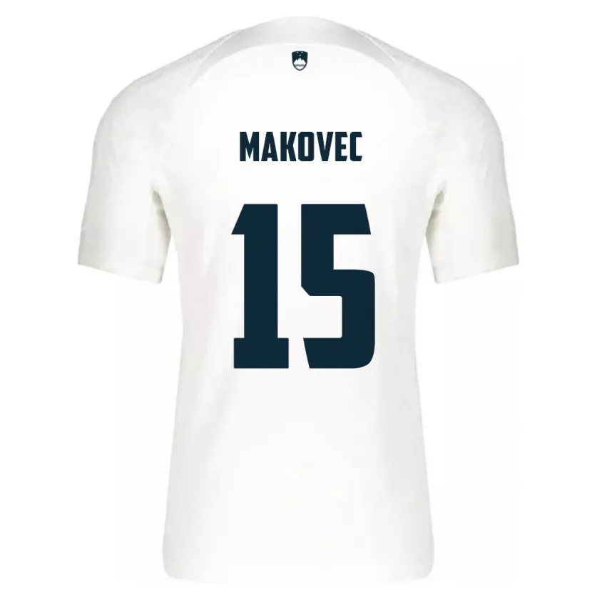 Danxen Herren Slowenien Sara Makovec #15 Weiß Heimtrikot Trikot 24-26 T-Shirt