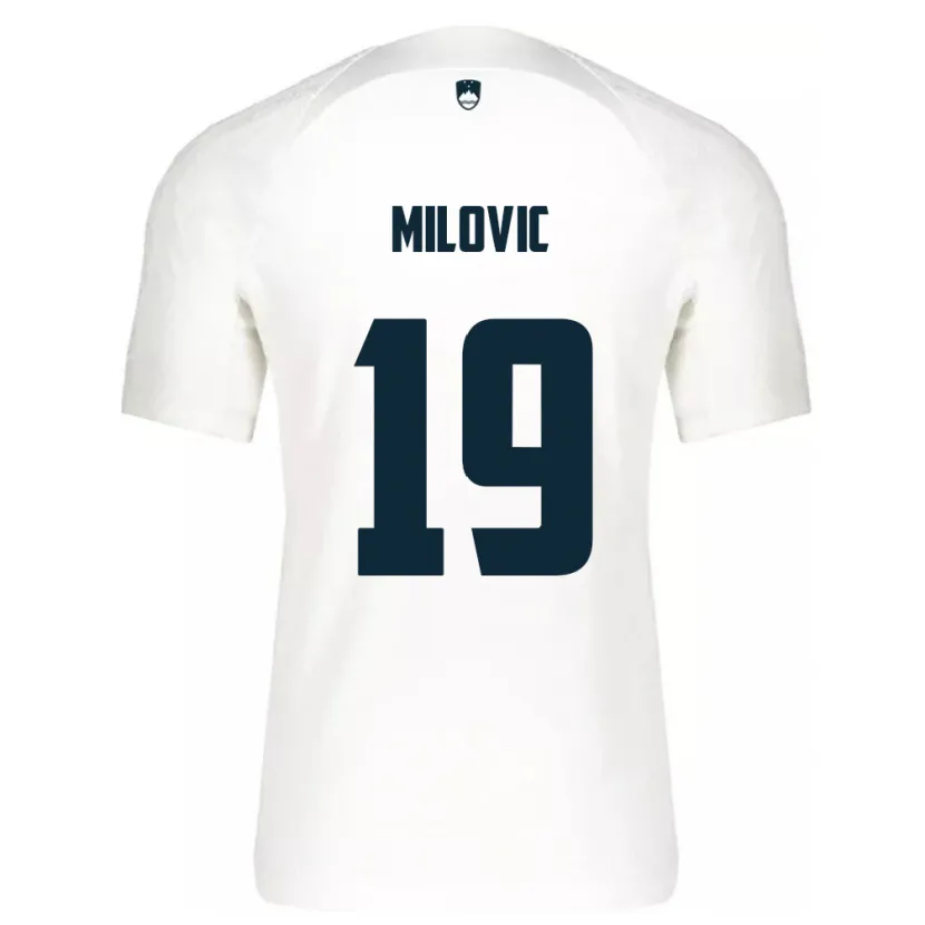 Danxen Herren Slowenien Ana Milovič #19 Weiß Heimtrikot Trikot 24-26 T-Shirt