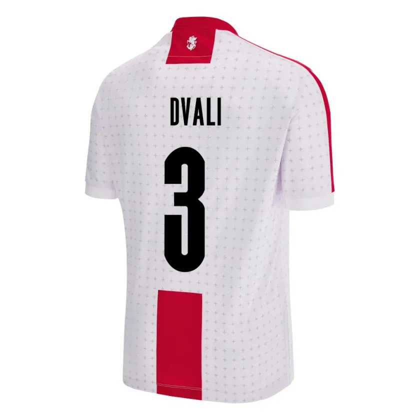 Danxen Herren Georgien Lasha Dvali #3 Weiß Heimtrikot Trikot 24-26 T-Shirt