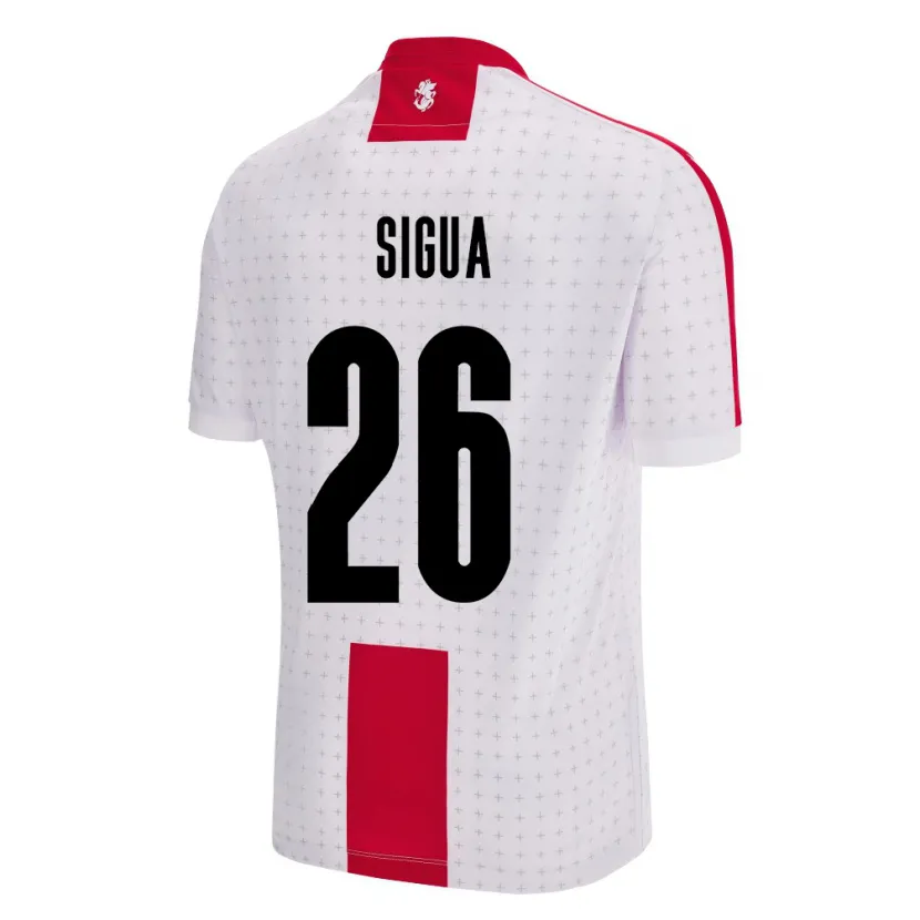 Danxen Herren Georgien Gabriel Sigua #26 Weiß Heimtrikot Trikot 24-26 T-Shirt