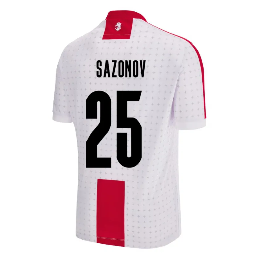 Danxen Herren Georgien Saba Sazonov #25 Weiß Heimtrikot Trikot 24-26 T-Shirt