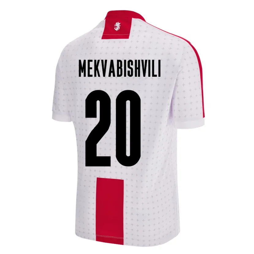 Danxen Herren Georgien Anzor Mekvabishvili #20 Weiß Heimtrikot Trikot 24-26 T-Shirt